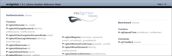 revIgniter Library Reference